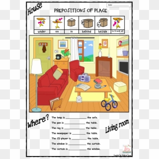 Living Room Clipart Preposition - Png Download