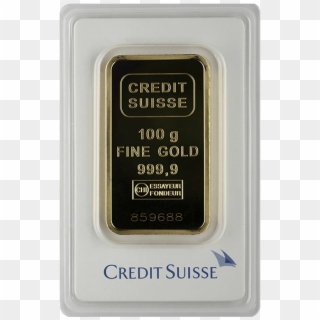 Picture Of 100 Gram Credit Suisse Gold Bar - Credit Suisse Gold Bar Fortuna Clipart
