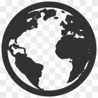 Clipart World Basic - Globe Black And White Icon - Png Download