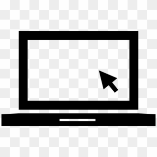 Laptop With Cursor Arrow On Blank Monitor Screen Comments - Laptop With Cursor Icon Clipart