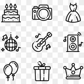 Birthday - Wedding Icons Clipart
