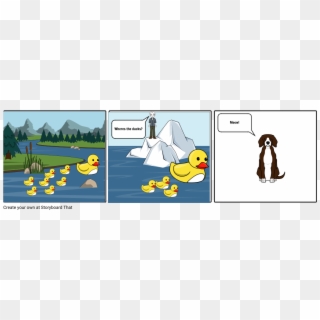 Holden Sees Ducks - Cartoon Clipart