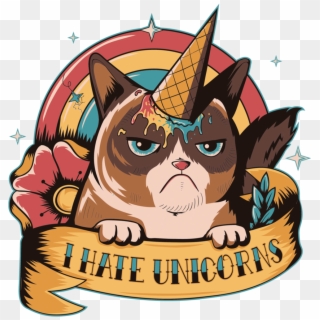 Hate Unicorns Clipart