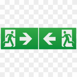 Running Man Legend With Left/right Facing Arrow For - Exit Sign Clipart