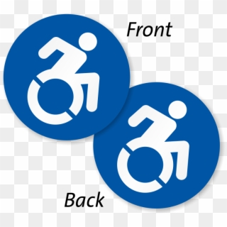 New Access Label, 2 Sided - Accessible Bathroom Sign Clipart