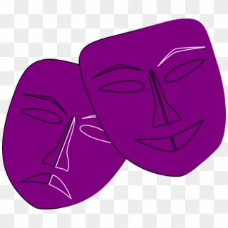 Theatre Masks Purple Clipart