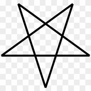Inverted Pentagram Without Circle - Satan Pentagram Clipart