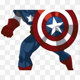 Captain Marvel Clipart Animated - Captain America Avengers Assemble Cartoon - Png Download