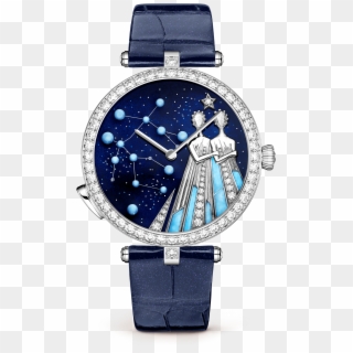 Lady Arpels Zodiac Lumineux Gemini Watch - Van Cleef Zodiac Watch Clipart