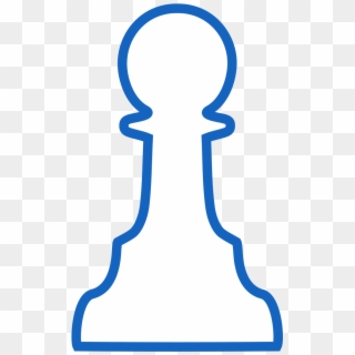 White Silhouette Staunton Chess Piece Pawn Icons Png - Peon De Ajedrez Dibujo Clipart