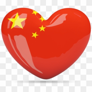 China Flag Png Transparent Images - China Flag In A Heart Clipart
