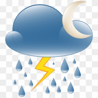 Thundery Showers Night Weather Icon Png Clip Art Transparent Png
