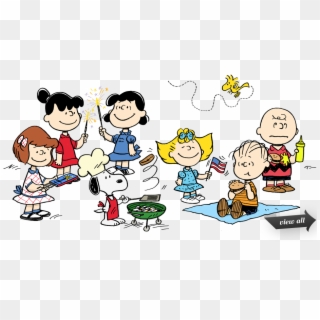 Peanuts Gang July 4th Celebration - Fourth Of July Peanuts Cartoon Clipart
