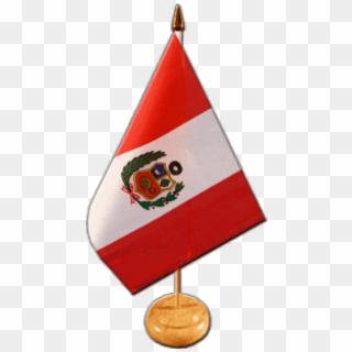Peru Table Flag - Flag Clipart