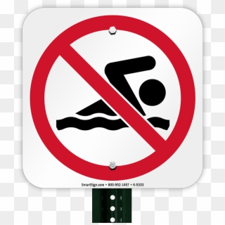 No Swimming Symbol Sign - No Swimming Sign Clipart