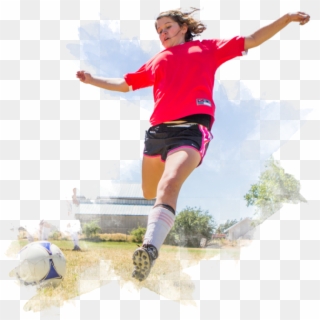 Soccer Girl - Jumping Clipart