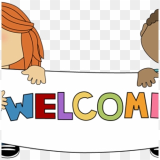 Welcome Sign Clip Art Kids Holding A Welcome Sign Clip - Welcome Computer Clipart - Png Download