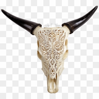 Carved Cow Skull - Cow Skull Clipart