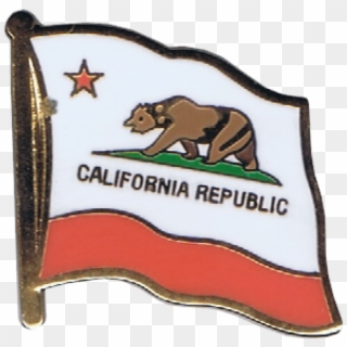 Usa California Flag Pin, Badge - California Republic Bear Logo Vector Clipart