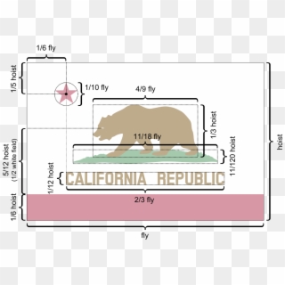 California Flag Colors - Fold California State Flag Clipart