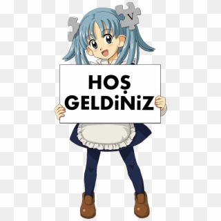 Wikipe Tan Holding A Welcome Sign Tr - Holding A Sign Clipart