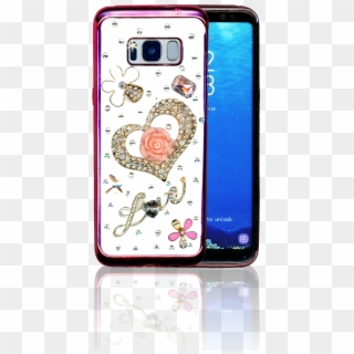 Samsung Galaxy S8 Mm Bling 3d Heart - Smartphone Clipart