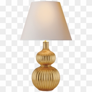 Lucille Table Lamp In Gilded With Natural Paper Shade Clipart