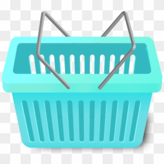 Shopping Cart -turquoise Blue - Shopping Basket Png Transparent Clipart