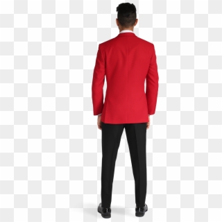 Red Peak Lapel Tuxedo - Suit Clipart