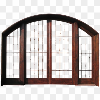 Arched Door With Grill Work - Home Door Clipart