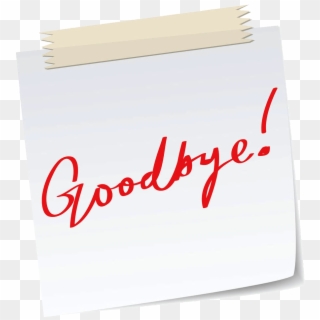 Goodbye Png Picture - Paper Clipart