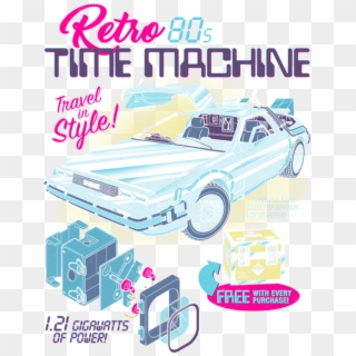Retro 80s Time Machine Clipart