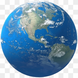 The 7 Continents Of The World - Globe With United States Clipart