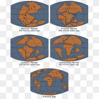 This Is When Pangaea Began To Break Apart And The Continents - Pangea 250 Years Ago Clipart