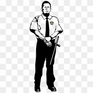 Banner Transparent Download Security - Security Guard Black And White Clipart