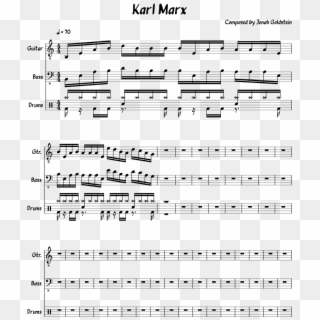 Karl Marx Sheet Music Composed By Composed By Jonah - Sheet Music Clipart