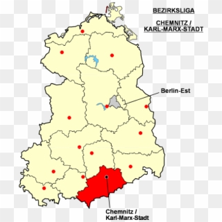 Rda Localisation Bezirksliga Chemnitz Karl Marx Stadt - Bezirke East Germany Clipart
