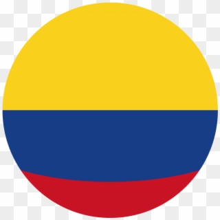 Colombia Round Flag - Colombia Flag Icon Png Clipart