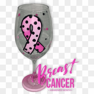 Breast Cancer - Breast Cancer Wine Glasses Clipart