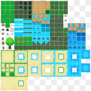 Map Tile V1 - Waterfall Tiles 2d Clipart