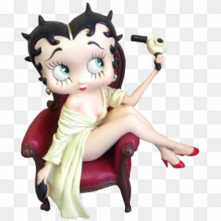 Betty Boop On Chair Transparent Png Image - Transparent Background Betty Boop Figure Clipart