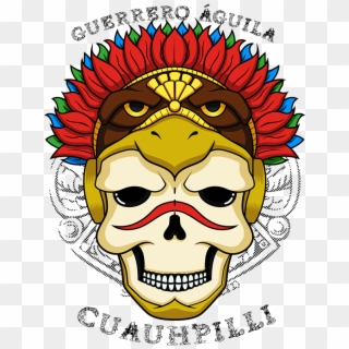Calavera Guerrero Águila Azteca On Behance - Maya Calavera Jaguar Clipart
