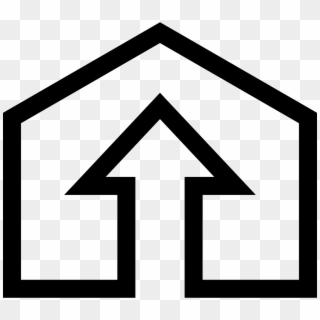 House With Up Arrow Inside Comments - Icon Of Advancement Clipart