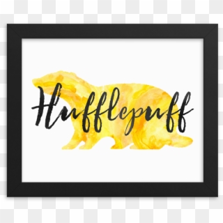 Hufflepuff Hogwarts House Pride Art Print Hufflepuff - Hufflepuff Watercolor Transparent Clipart
