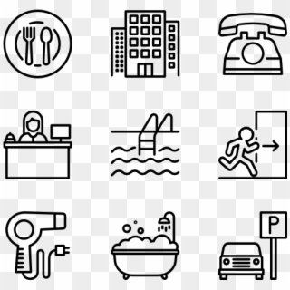 Hotel - Hotel Facilities Icon Png Clipart