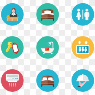 Hotel - Motel Icons Clipart