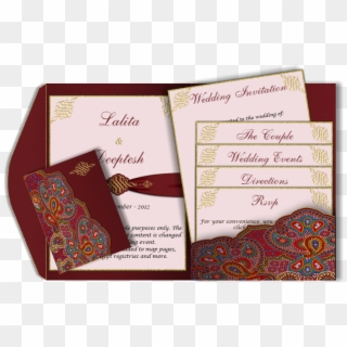 Email Card Pocket Fold Design Luxury Indian - 3 Piece Invitation Card Clipart