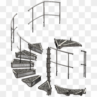 Exmachina High Rolling Spiral Staircase - Sketch Clipart