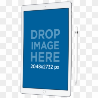 Ipad Pro Mockup In Vertical Position Angled Over A - Mobile Phone Clipart