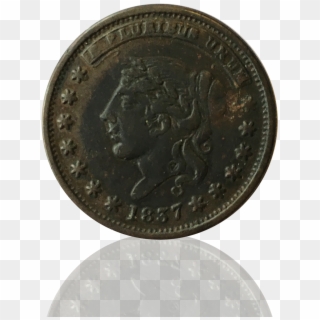 1837 Hard Times Cent, Center Market, 14th Ward, - Coin Clipart
